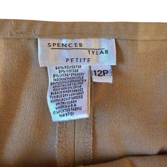 Spencer & Tyler Camel tan Dress Pants trouser with zide zip - Picture 4 of 7